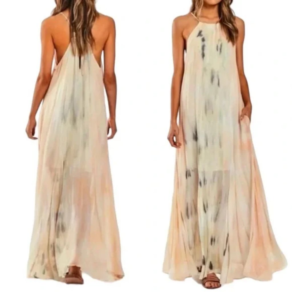 Young Fabulous & Broke Elie Trapeze In Buttercup Picnic Wash Maxi Dress